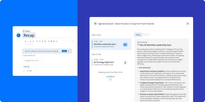 October 2025 Product Updates - Past Recaps or Minutes in Agendas