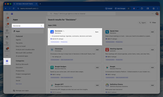 Teams Store overview