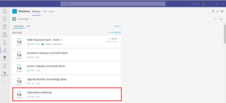 Create your first Agenda in Microsoft Teams